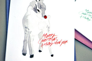 Watercolor Deer - Greeting Card