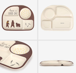 Bamboo Kids Dinner Set - Grizzly Bear