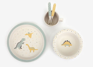 Bamboo Kids Dinner Set ver.2 - Dinosaur