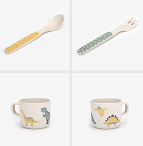 Bamboo Kids Dinner Set ver.2 - Dinosaur
