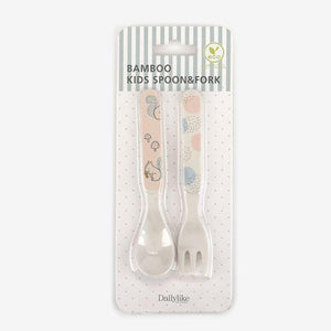 Bamboo Kids Spoon and Fork - Asiatic Chipmunk