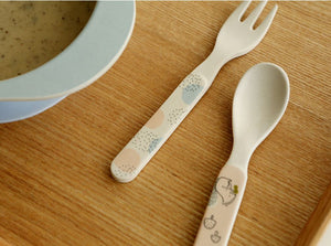 Bamboo Kids Spoon and Fork - Asiatic Chipmunk