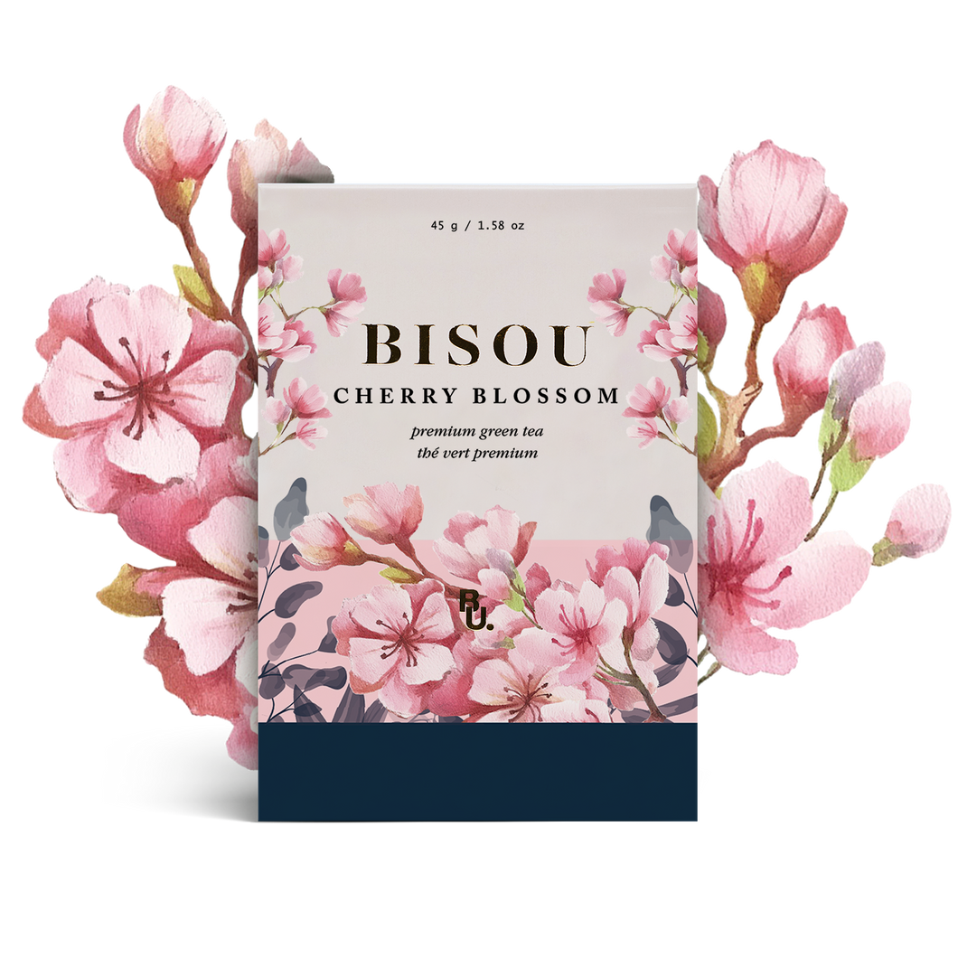 Cherry Blossom - Premium Green Tea - Bisou Bar (15 tea bags)