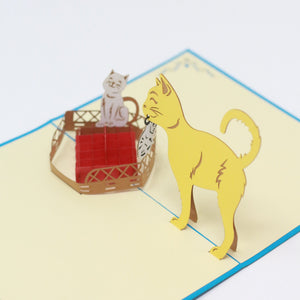 Mama Cat - Pop Up Card