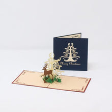 Load image into Gallery viewer, Deer with White Tree - Pop Up Card