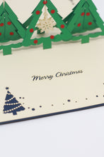 Load image into Gallery viewer, Three Christmas Trees - Pop Up Card