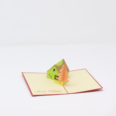 Cozy Christmas Cottage - Pop Up Card