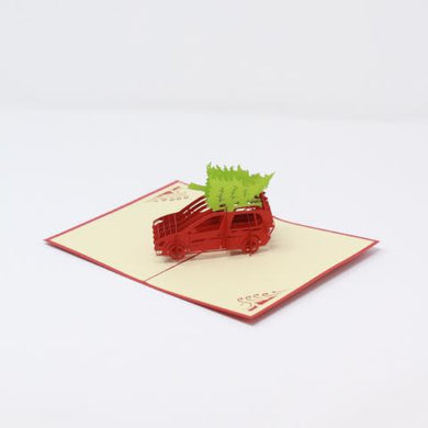 Bringing Home the Tree - Pop Up Card
