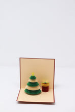 Load image into Gallery viewer, Christmas Tree with Cylindrical Gift - Pop Up Card