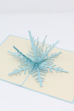 Load image into Gallery viewer, Ice Blue Snowflake - Pop Up Card