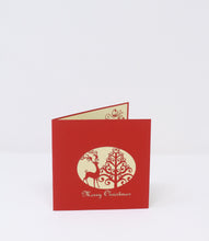 Load image into Gallery viewer, Santa, Deer, Tree and Snow Couple