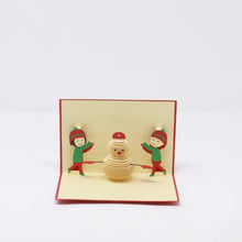 Load image into Gallery viewer, Building a Snowman - Pop Up Card