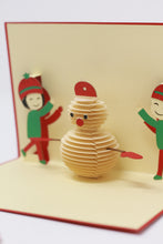 Load image into Gallery viewer, Building a Snowman - Pop Up Card