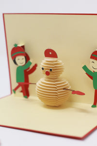 Building a Snowman - Pop Up Card