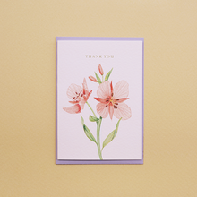 Load image into Gallery viewer, Thank You Pink Flower - Mini Greeting Card
