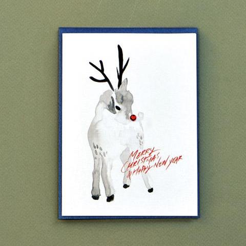 Watercolor Deer - Greeting Card
