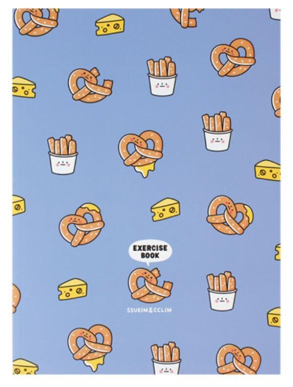 Exercise Book - Pretzel & Cheese Pattern