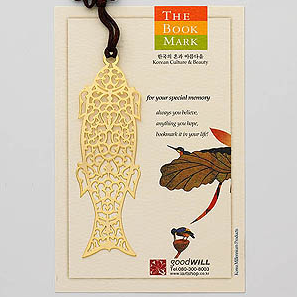 Gold-Plated Bookmark - Fish