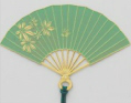 Gold-Plated Bookmark - Folding Fan (Turquoise)