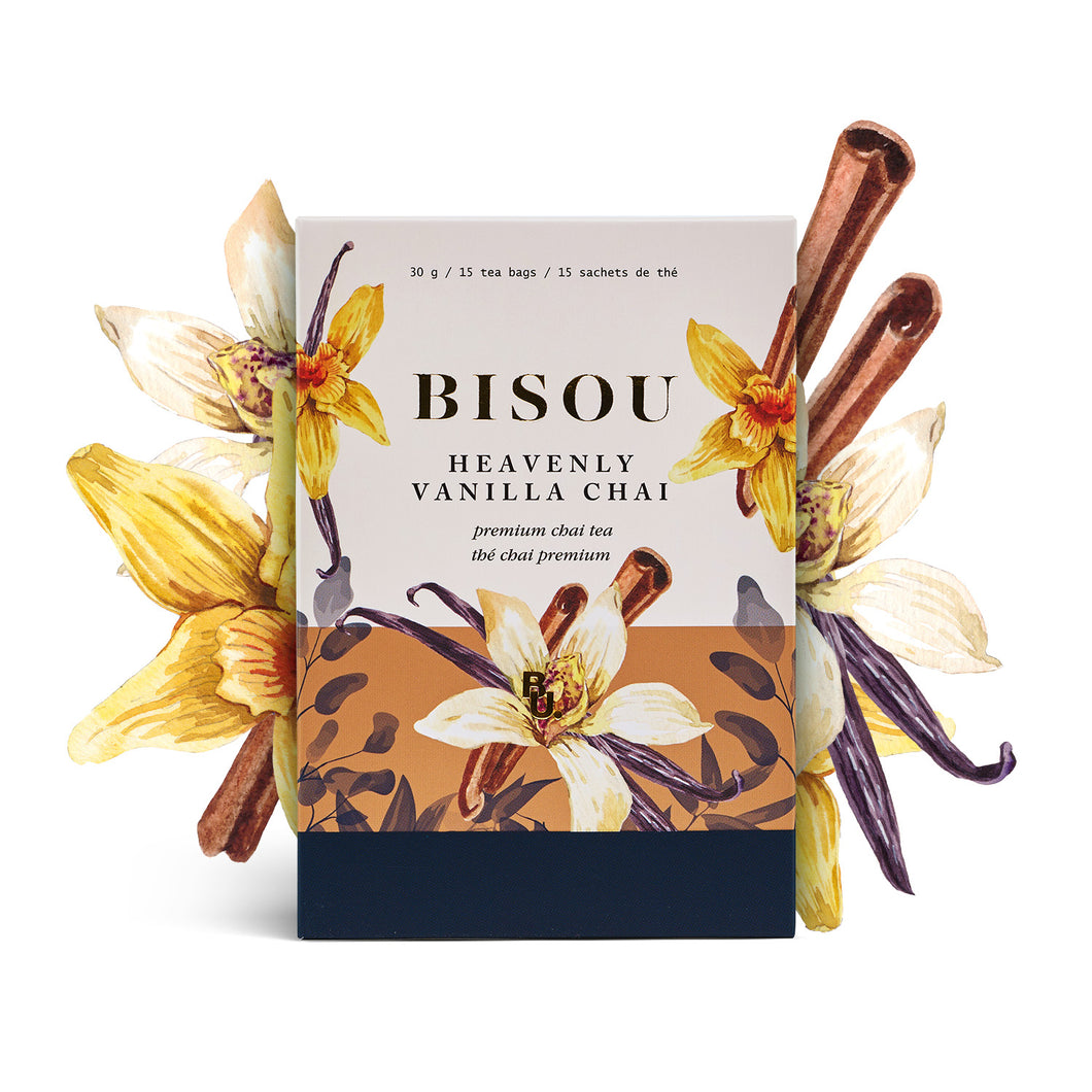 Heavenly Vanilla Chai - Premium Chai Tea - Bisou Bar (15 tea bags)