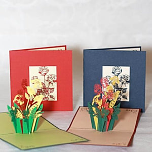 Birds and Roses - Pop Up Card