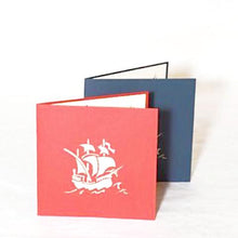Load image into Gallery viewer, Ship with Large Sails (Large) - Pop Up Card