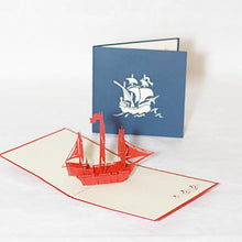 Load image into Gallery viewer, Ship with Large Sails (Large) - Pop Up Card