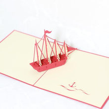 Load image into Gallery viewer, Ship with Many Sails - Pop Up Card