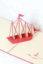 Load image into Gallery viewer, Ship with Many Sails - Pop Up Card
