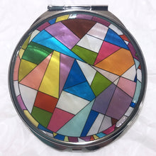 Load image into Gallery viewer, Mother of Pearl Compact Mirror - Jogakbo