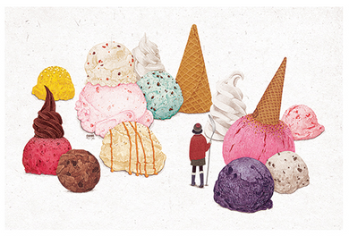 Ice Cream Grove Postcard
