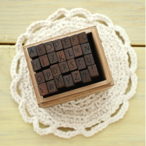 Neat Writing Upper Case Alphabet Stamp Set