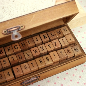 Upper Case Alphabet and Number Stamp Set