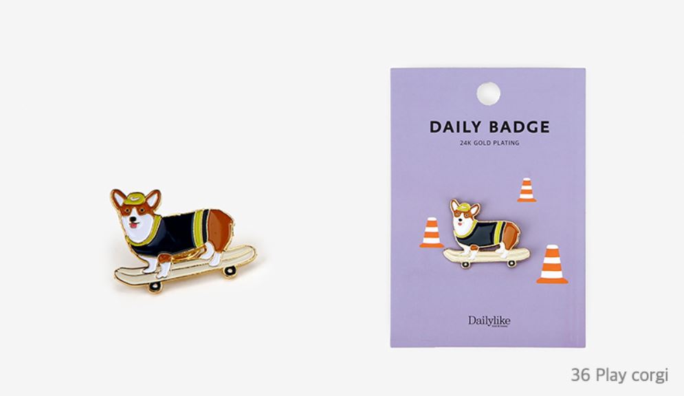 Enamel Pin Play Corgi – Hanji Gifts