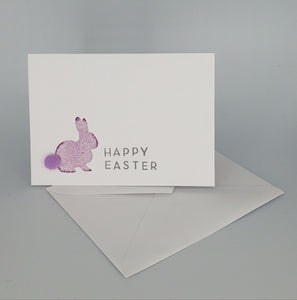 Purple Happy Easter - Greeting Card