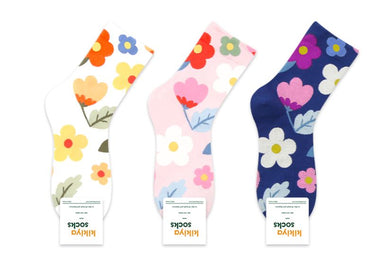 Spring Flower Patterned Socks