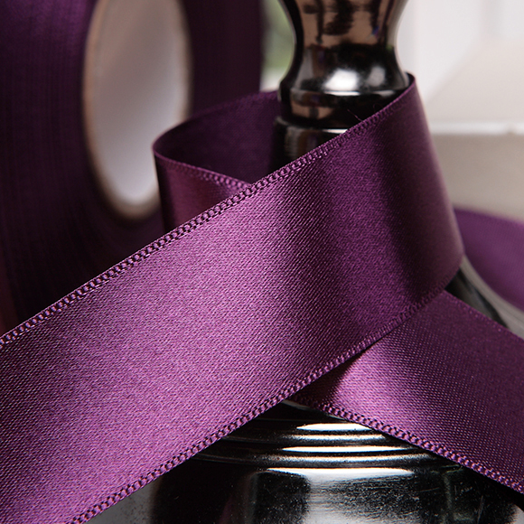 Dark purple satin ribbon discount