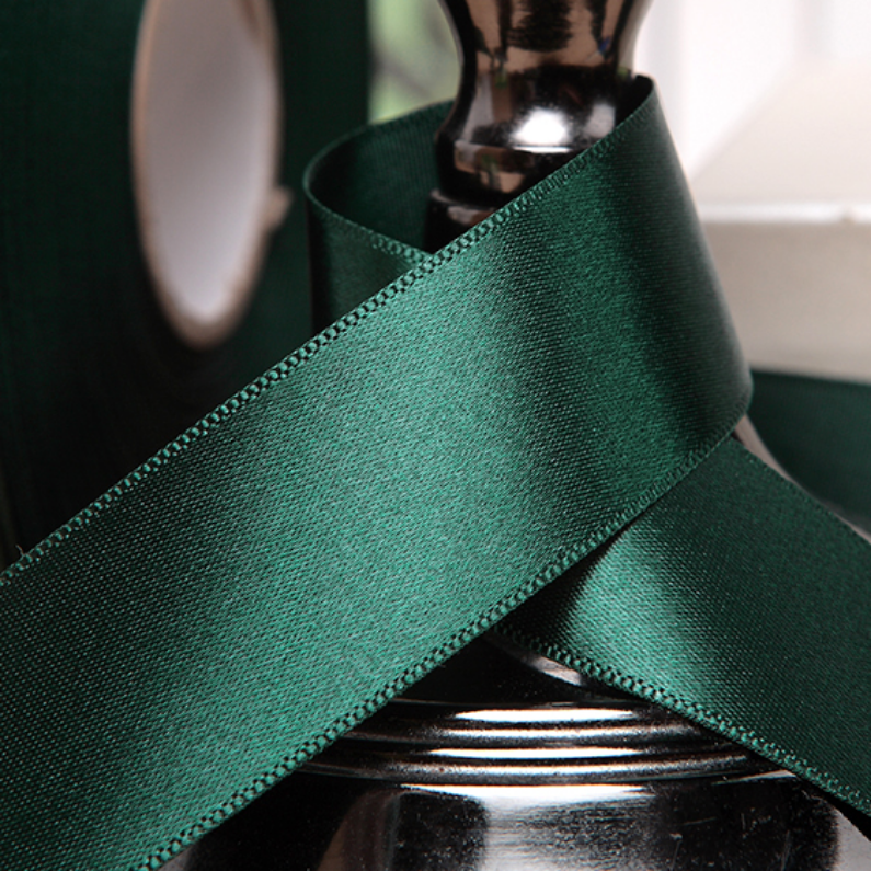 Satin Ribbon Emerald Green 38