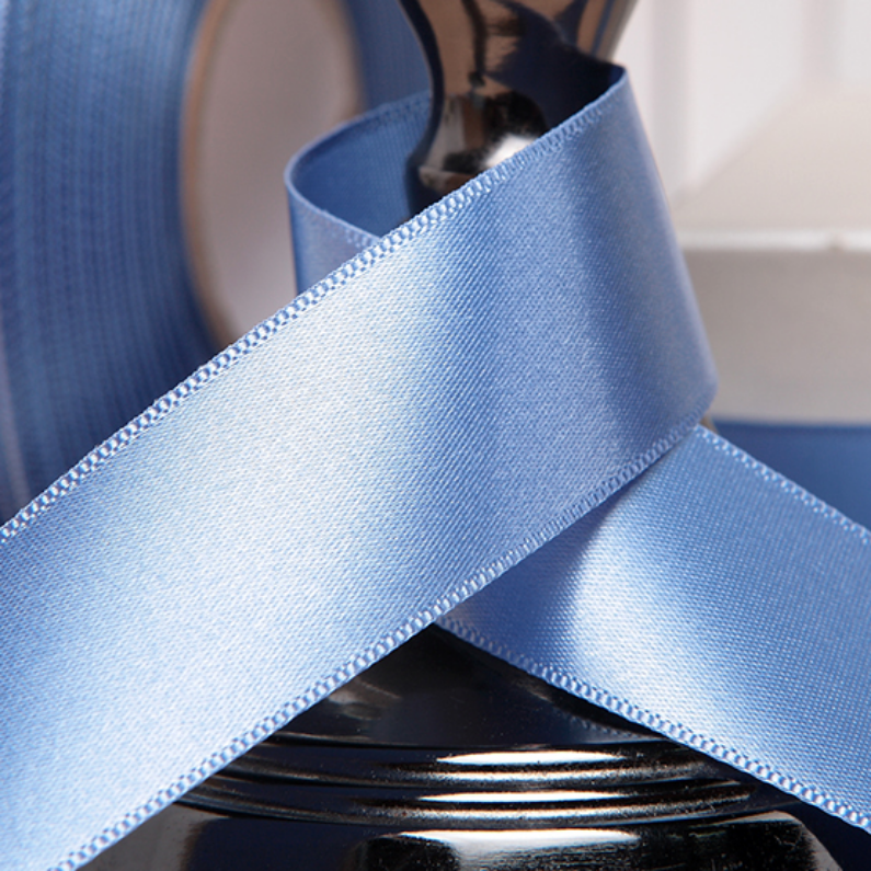 Satin Ribbon Aqua Blue 48