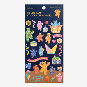 Hologram Sticker (Remover) - 02 Jelly Bear Party