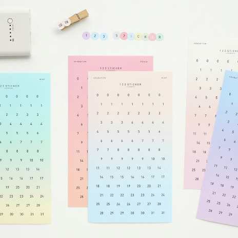123 Stickers (2 Sheets)