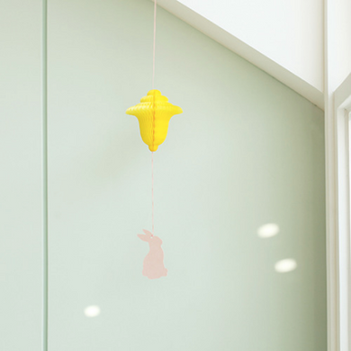 Mobile Card - Spring Rabbit (Yellow)