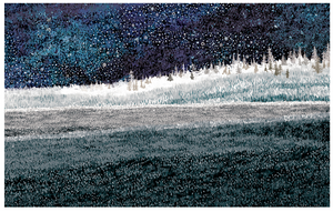 Midnight Winter Forest Postcard