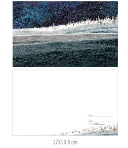 Midnight Winter Forest Postcard