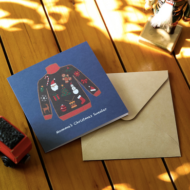 Momma's Christmas Sweater - Greeting Card