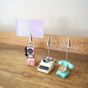 Miniature Figurine Clips - Phones and Typewriter