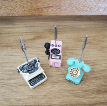 Load image into Gallery viewer, Miniature Figurine Clips - Phones and Typewriter