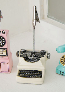 Miniature Figurine Clips - Phones and Typewriter