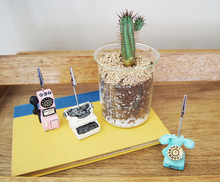 Load image into Gallery viewer, Miniature Figurine Clips - Phones and Typewriter