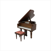 Load image into Gallery viewer, Miniature Wooden Piano and Stool